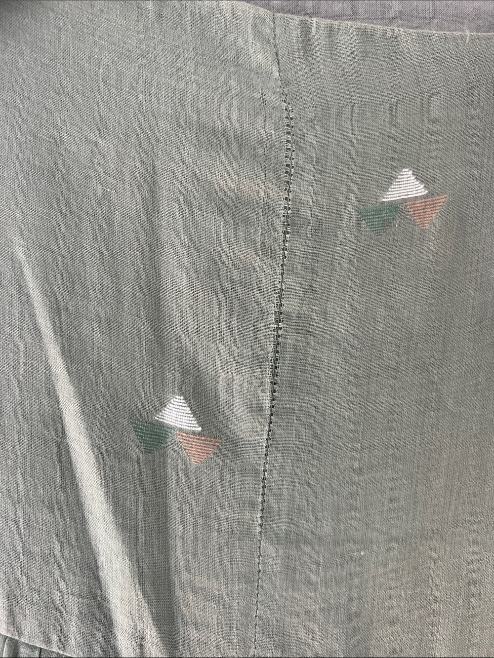 MIRTH Olive Green Tiered COTTON Sundress with Scallop Straps - Picture 6 of 8